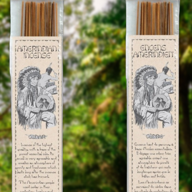 Encens Amérindien 'Cèdre'/ Amerindian 'Cedar' Incense