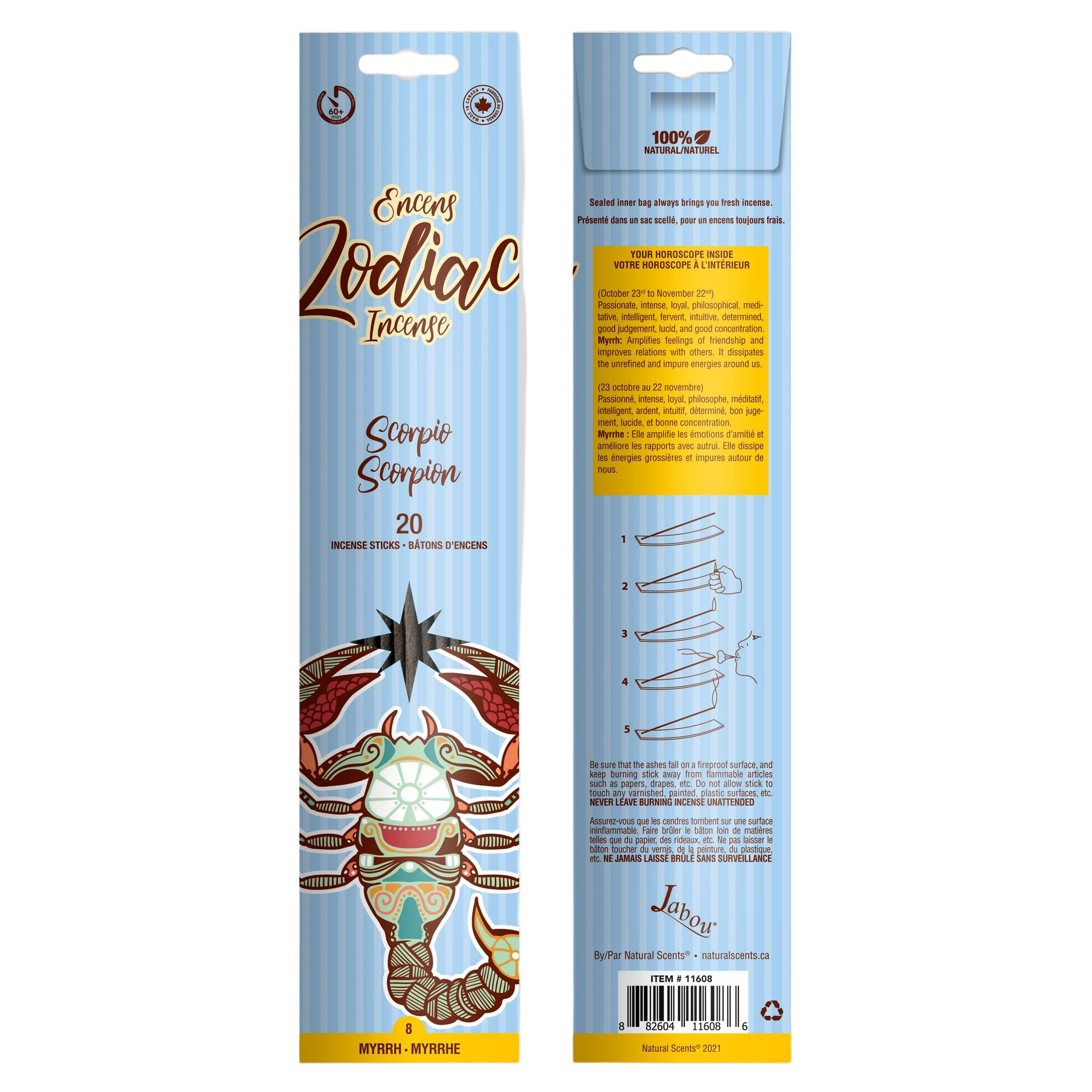 Encens Zodiac 'Scorpion'/ Zodiac Incense 'Scorpio'