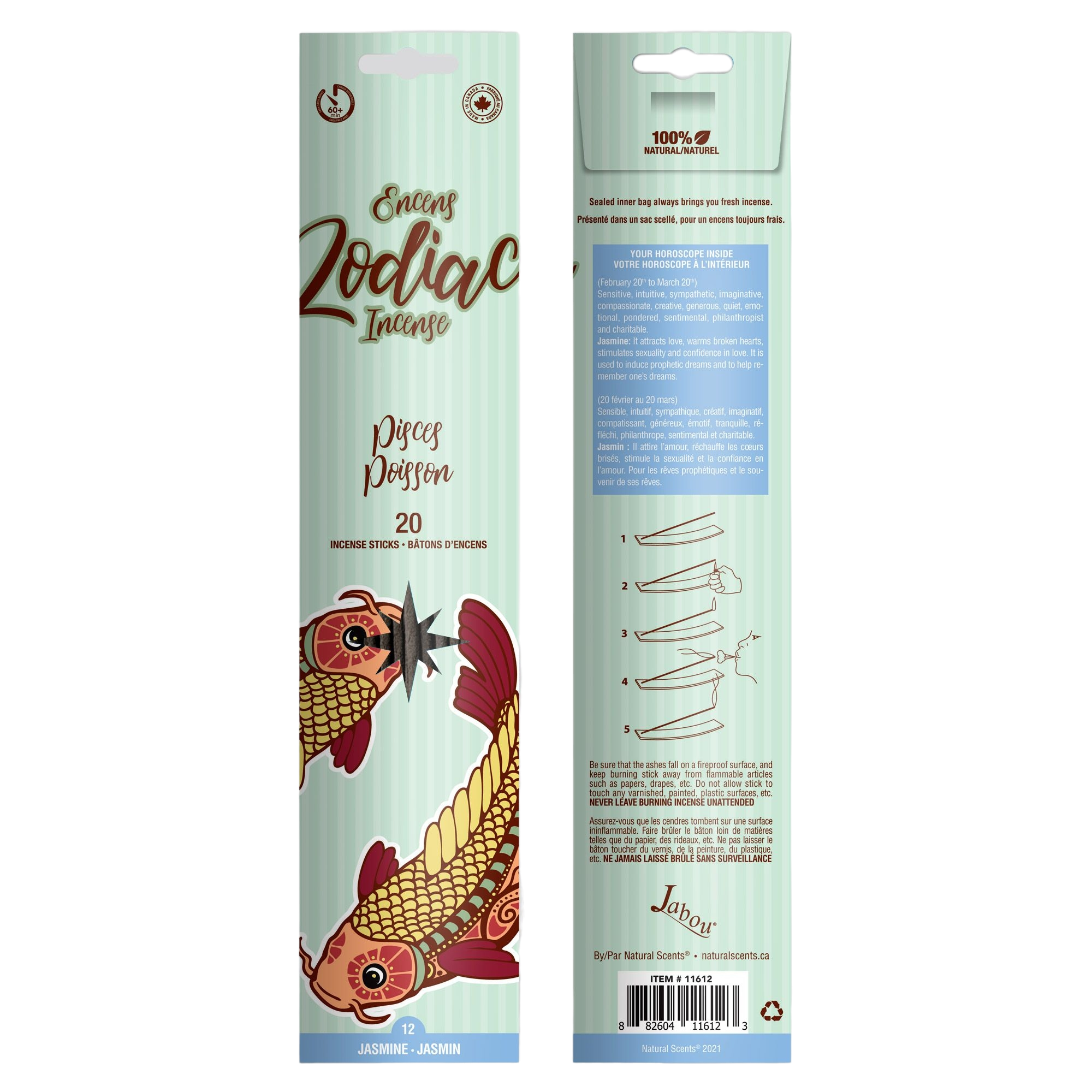 Encens Zodiac 'Poisson'/ Zodiac Incense 'Pisces'