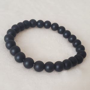 Bracelets Noir Matt et Obsidienne / Matte Black and Obsidian Bracelets