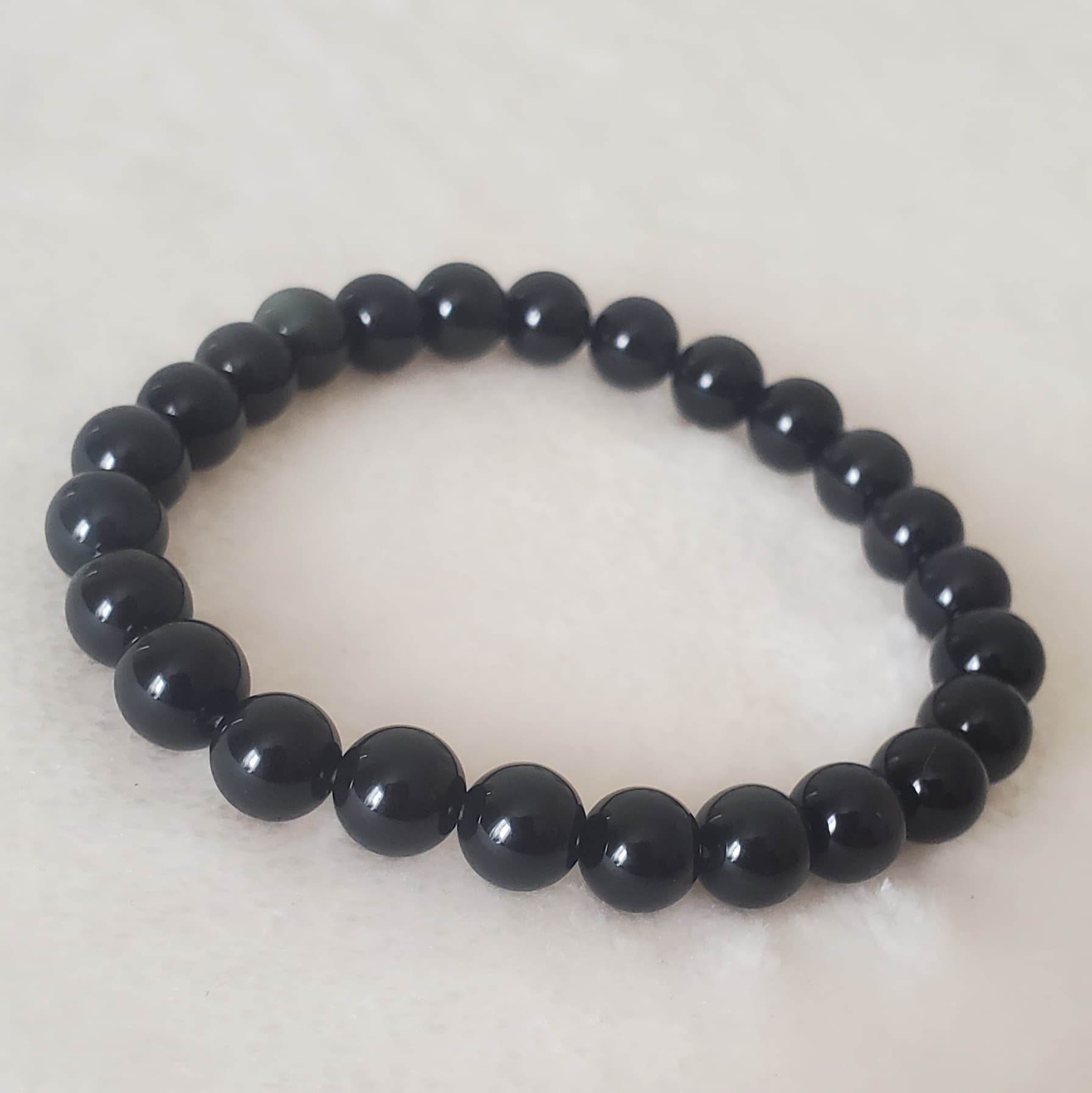 Bracelets Noir Matt et Obsidienne / Matte Black and Obsidian Bracelets